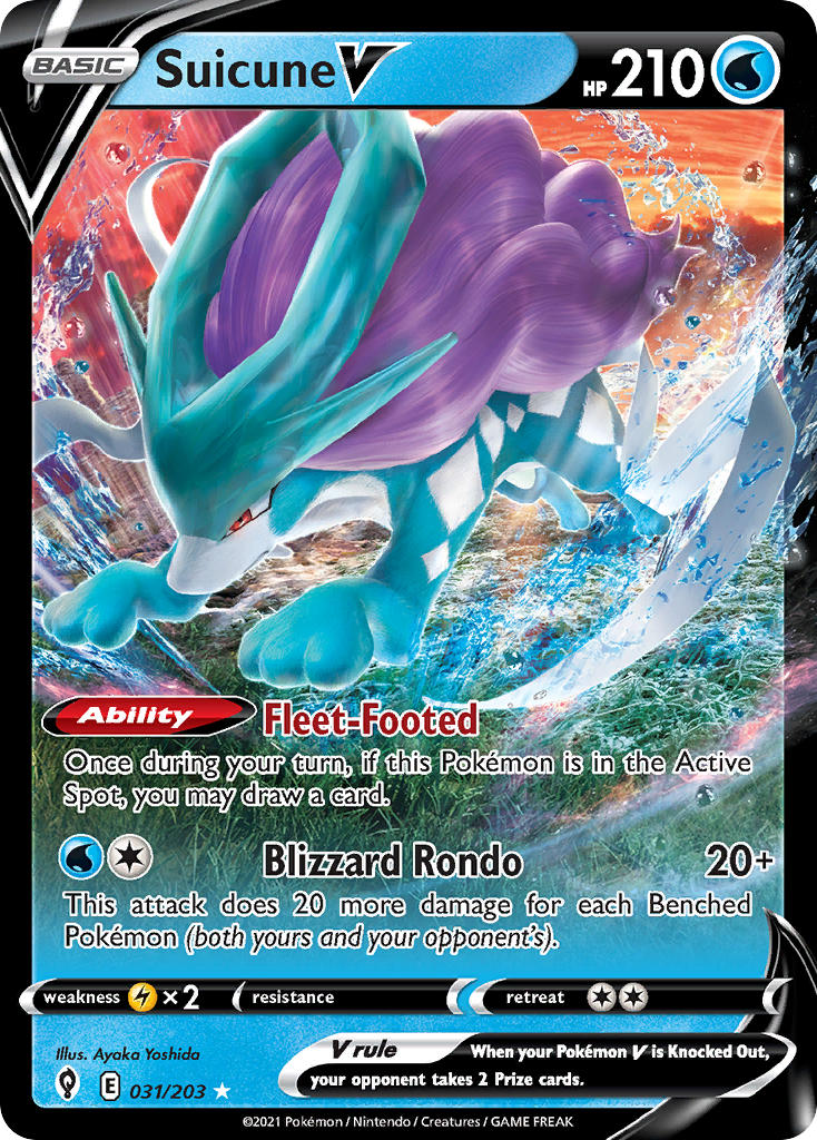 Evolving Skies Suicune V 031/203