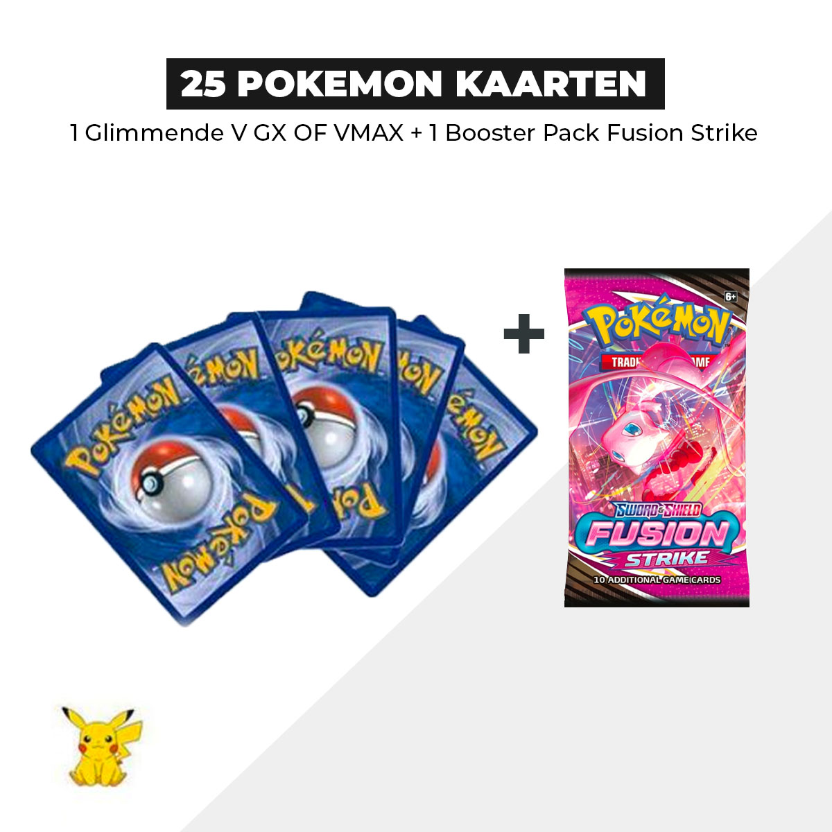 25 Pokémon Kaarten Bundel + 1 Fusion strike Booster pack